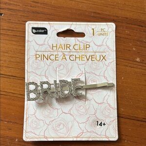 Silver & Rhinestone Bride Hair Clip NIP